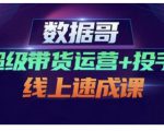 数据哥·超级带货运营+投手线上速成课,快速提升运营和熟悉学会投手技巧-第一资源库