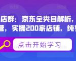 贝千电商店群:京东全类目解析,京东店群专业运营,实操200家店铺,纯实战经验-第一资源库