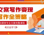 自媒体专业文案写作变现,月入10W+写作策略,教你从零开始学写作-第一资源库