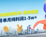 小红书虚拟资料号-变现项目：单号单月纯利润1-5w+实操玩法分享-第一资源库