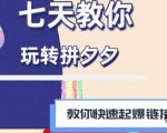拼多多快速起爆链接思路1.0课程,七天教你玩转拼夕夕,教你快速起爆链接-第一资源库