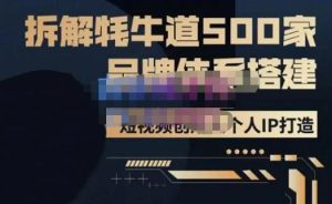牛牛·500家餐饮品牌搭建&短视频深度解析,拆解牦牛道500家品牌体系搭建-第一资源库