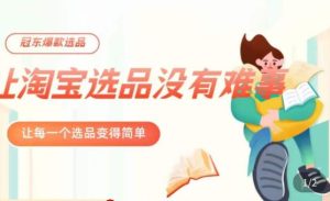 冠东·爆款店铺淘系爆款选品方法,23年从选品开始,一个好的选品思路决定于你是否盈利-第一资源库