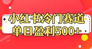 小红书冷门赛道,单日盈利500+【揭秘】-第一资源库