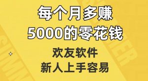 欢友软件,新人上手容易,每个月多赚5000的零花钱【揭秘】-第一资源库