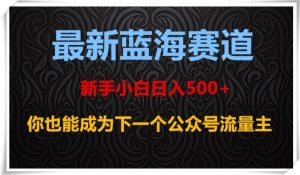 最新蓝海赛道,新手小白日入500+,你也能成为下一个公众号流量主【揭秘】-第一资源库