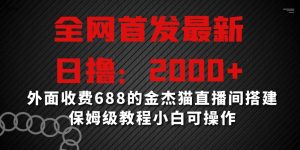 全网首发最新,日撸2000+,外面收费688的金杰猫直播间搭建,保姆级教程小白可操作【揭秘】-第一资源库