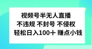 视频号半无人直播,不违规不封号,轻松日入100+【揭秘】-第一资源库
