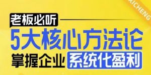 【老板必听】5大核心方法论,掌握企业系统化盈利密码-第一资源库