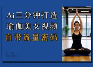 Ai3分钟打造瑜伽美女视频,自带流量密码-第一资源库