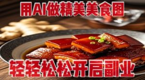 用AI做精美美食图,无需专业设备拍摄,轻轻松松开启副业-第一资源库