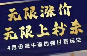 4月12号拼多多线上课，无限涨价，无限上秒杀，4月份最牛逼的强付费玩法-第一资源库