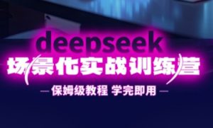 DeepSeek场景化实战训练营,保姆级教程,学完即用,手把手教你用DeepSeek提升效率-第一资源库